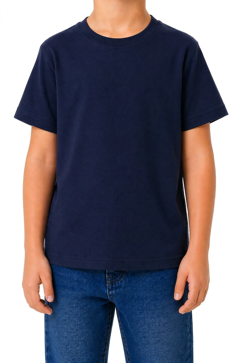 Camiseta Algodón para Niños, modelo, color Azul Marino