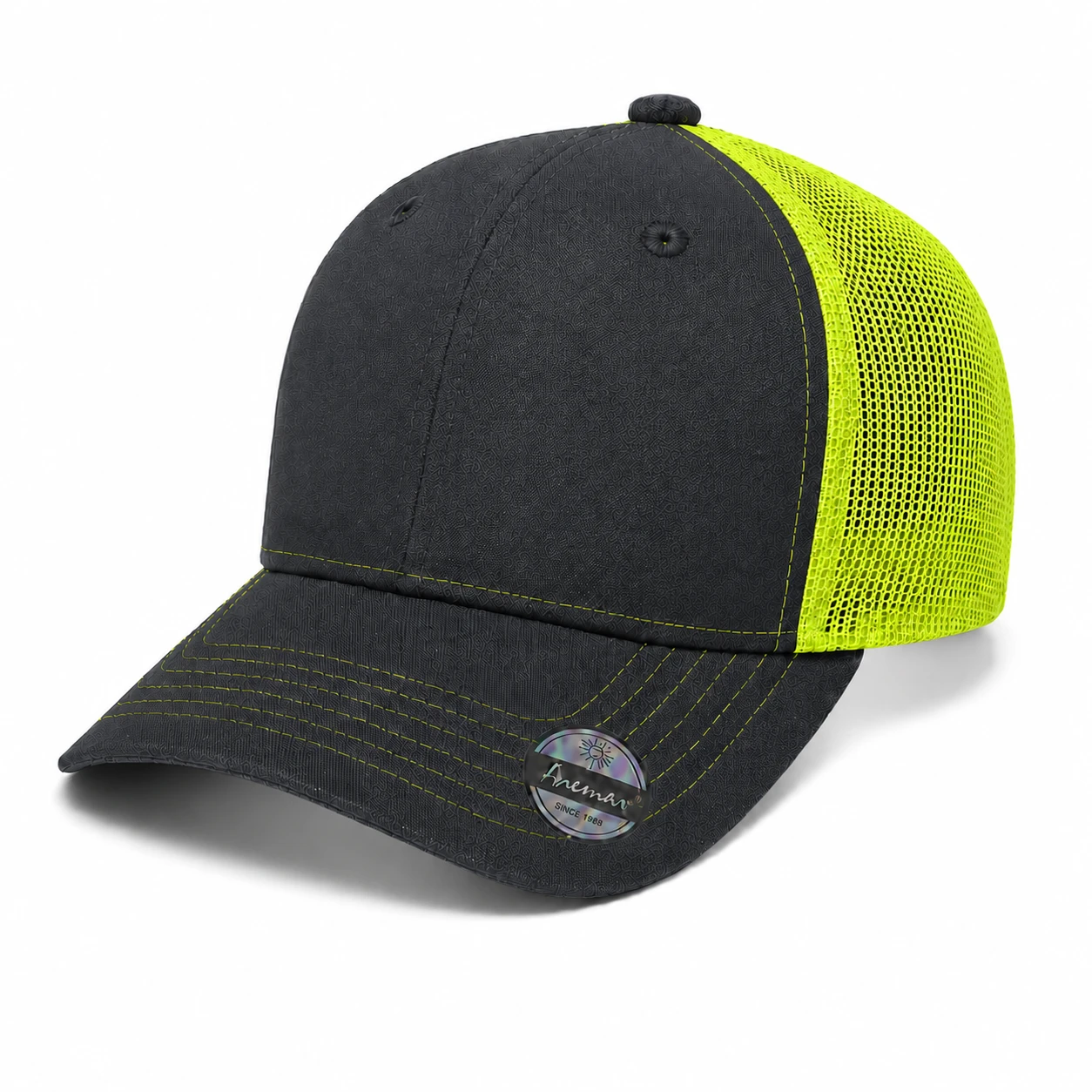 Gorra ST84 Malla, modelo, color Amarillo Neon/Frente Gris